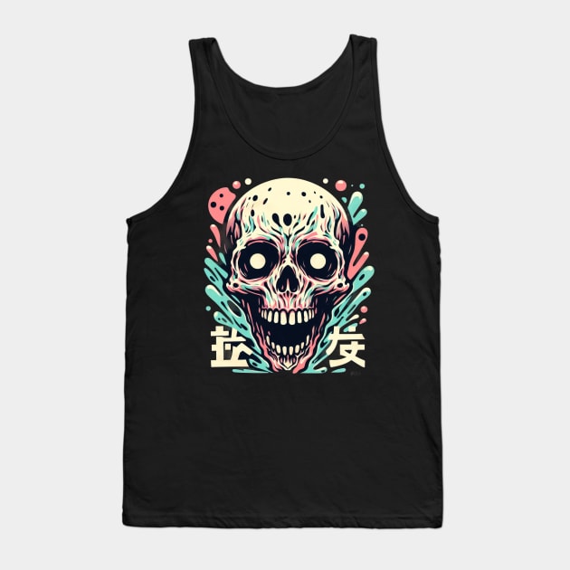 Pastel skull horror Tank Top by Evgmerk